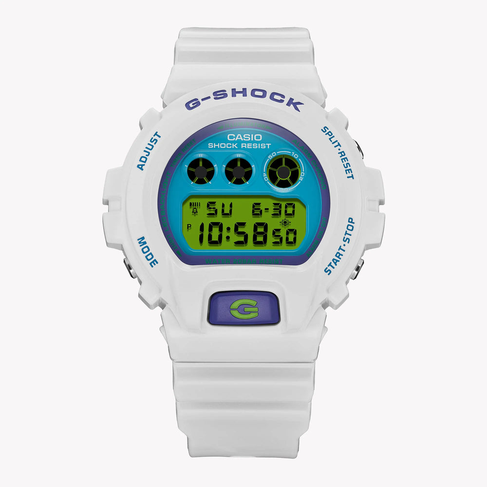 Casio Men's White Resin Watch, Digital Dial | Dw-6900rcs-7er by i-watch
