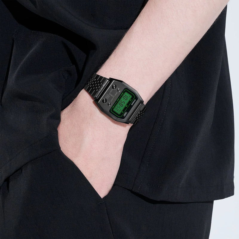 Casio Men's Black Stainless Steel Watch, Digital Display | A1100b-1 by i-watch