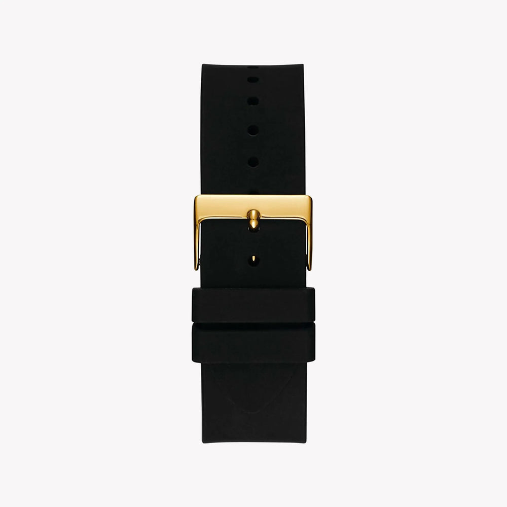 Guess Women's Gold Silicone Watch, Black Resin Band | W1264g1 by i-watch