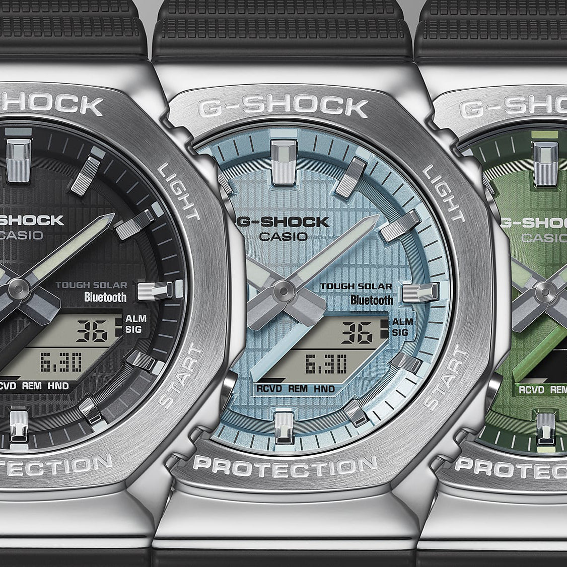 CASIO G-SHOCK GBM-2100A-1A3 G-STEEL TOUGH SOLAR Bluetooth GRÜN Herrenuhr