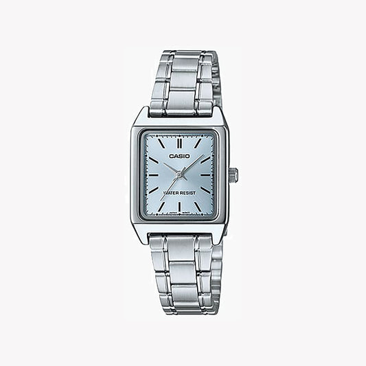 Montre Casio LTP-V007D-2E analogique argentée pour femme