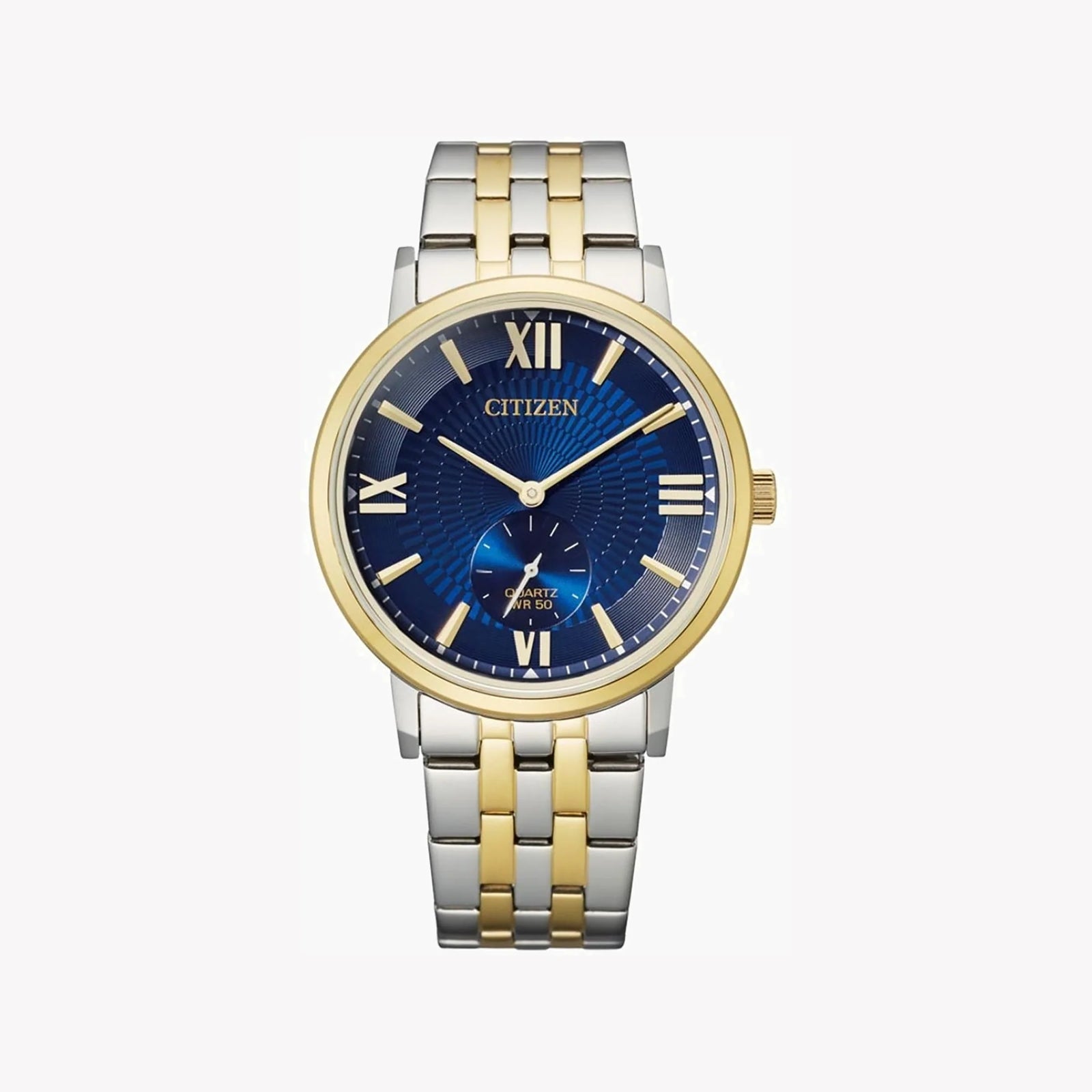 Citizen Men's Silver & Gold Watch, Blue Dial | Be9176-76l by i-watch