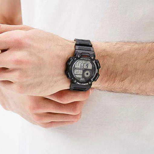 Casio Men's Black Resin Watch, Multifunctional | Ae-1400wh-1avdf by i-watch