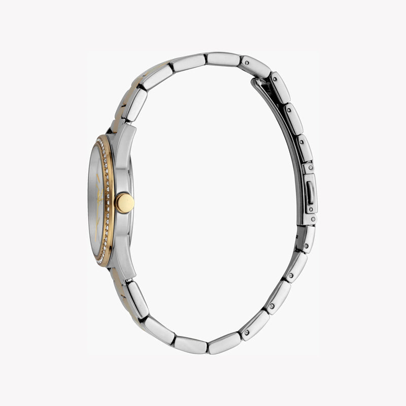Esprit Women's Silver & Gold Stainless Steel Watch, Silver Dial | Es1l136m0055 by i-watch
