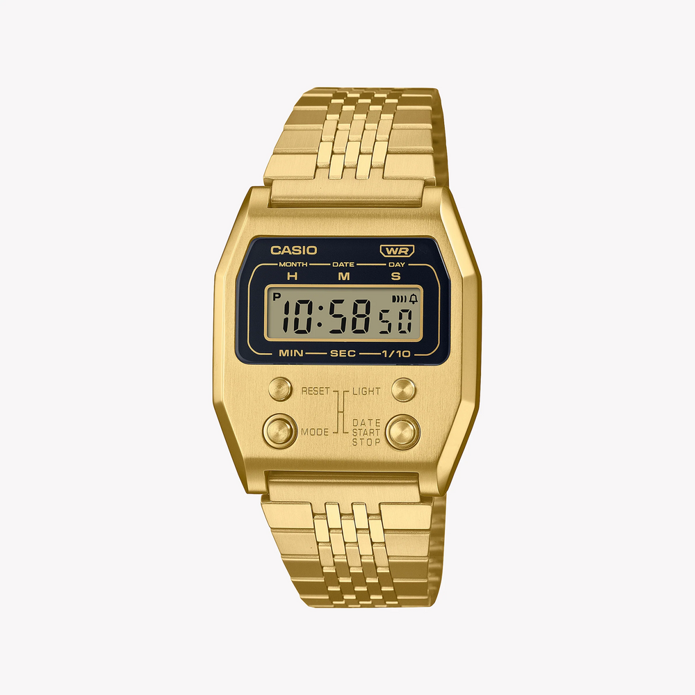 Casio A1100g-5df Adventure Timepiece - Elegant Gold Stainless Steel Unisex Watch by i-watch