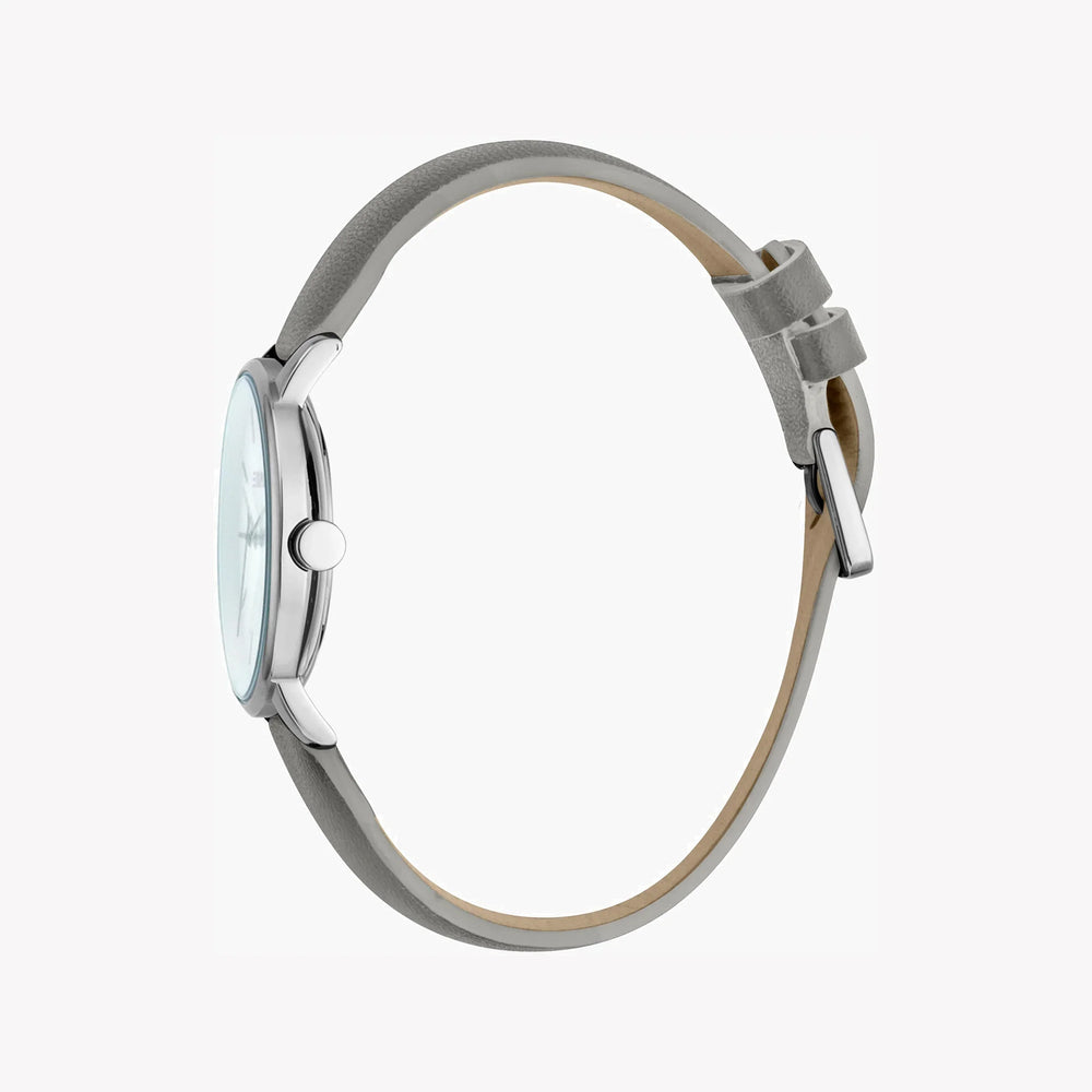 Esprit Women's Grey Leather Watch, Silver Dial | ES1L154L0025 by i-watch