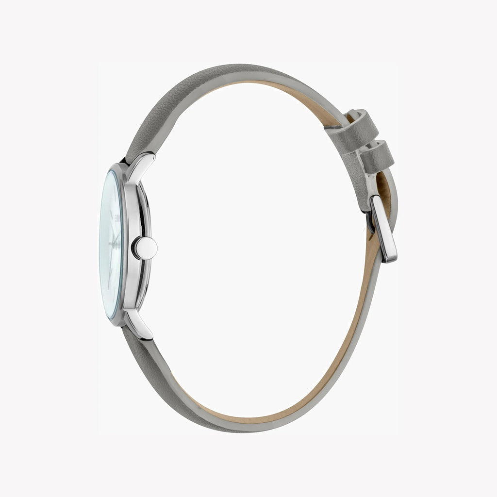 ESPRIT Women's Watch with Silver Stainless Steel Case and Gray Leather Band-i-Watch-2