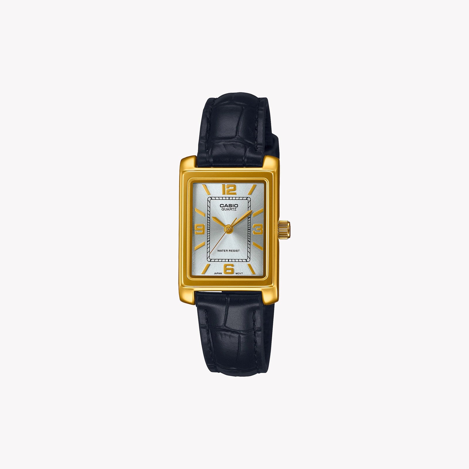 Timeless Elegance Women's Gold Brass Watch, Leather Strap | Ltp-1234pgl-7a2ef by i-watch