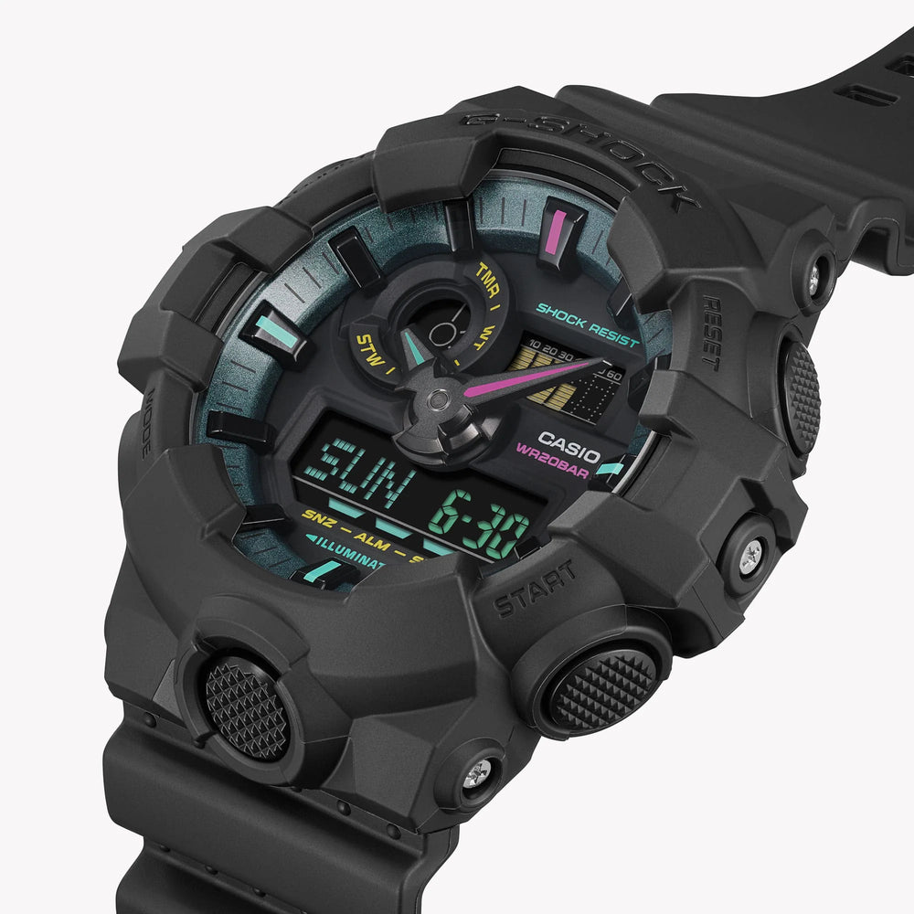 G-Shock Men's Black Resin Watch, Digital Dial | Ga-700mf-1adr by i-watch