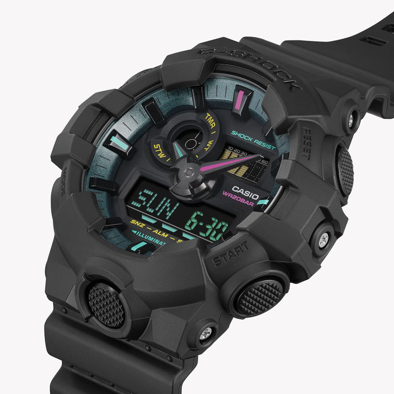 G-Shock Men's Black Resin Watch, Digital Dial | Ga-700mf-1adr by i-watch