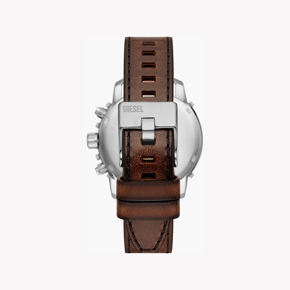 Diesel Men's Black Stainless Steel Watch, Brown Leather | Dz4604 by i-watch