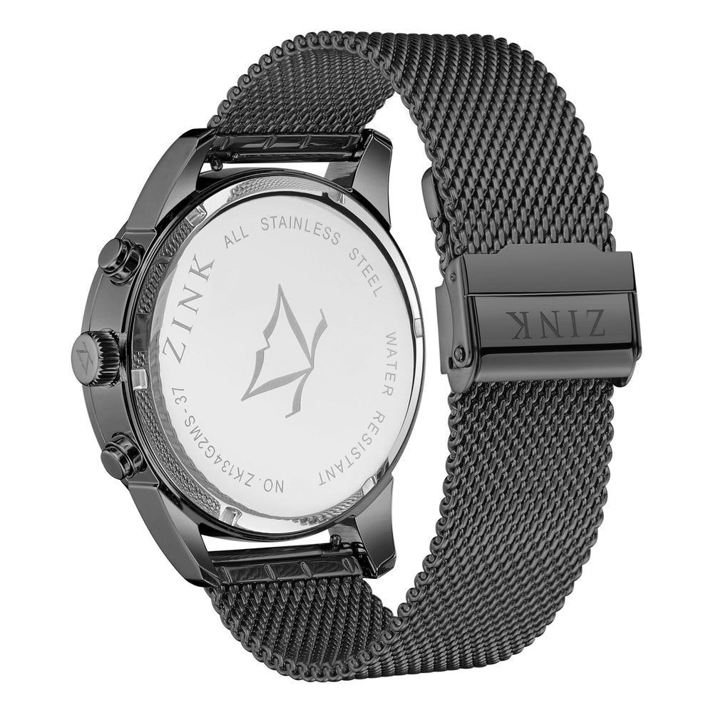 Zink Zk134g2ms-37 Black Elegance - Timeless Men's Stainless Steel Watch by i-watch
