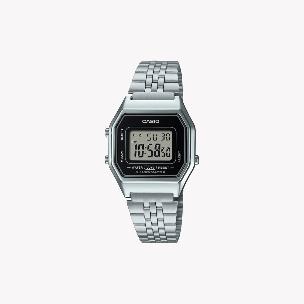 Casio Women's Silver Stainless Steel Watch, Digital Dial | La680wea-1ef by i-watch
