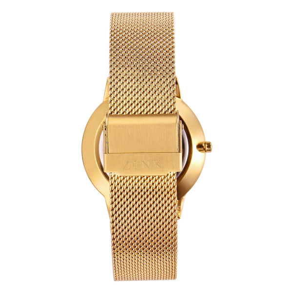 Zink Women's Watch With Gold Stainless Steel Case And Gold Stainless Steel Band by i-watch