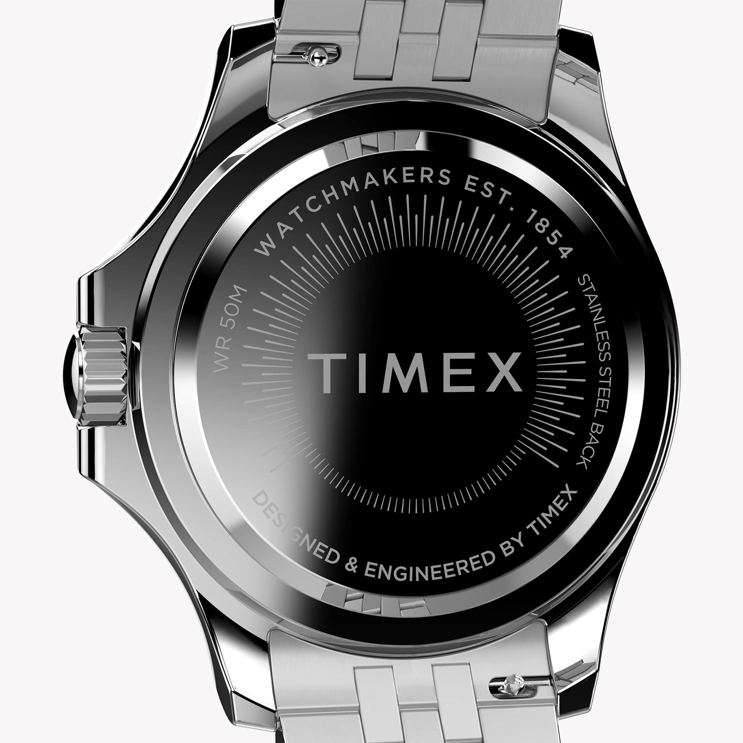 Timex Kaia Multifunction All Silver-tone with Rainbow Crystal Accents and Silver Dial TW2W33000 Women's Watch