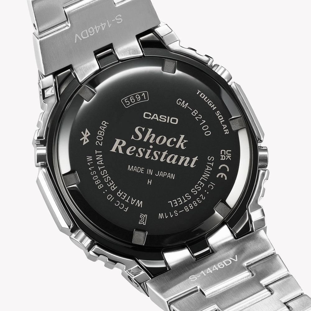 Casio Men's Stainless Steel Blue Dial Watch, Silver | Gm-B2100ad-2aer by i-watch