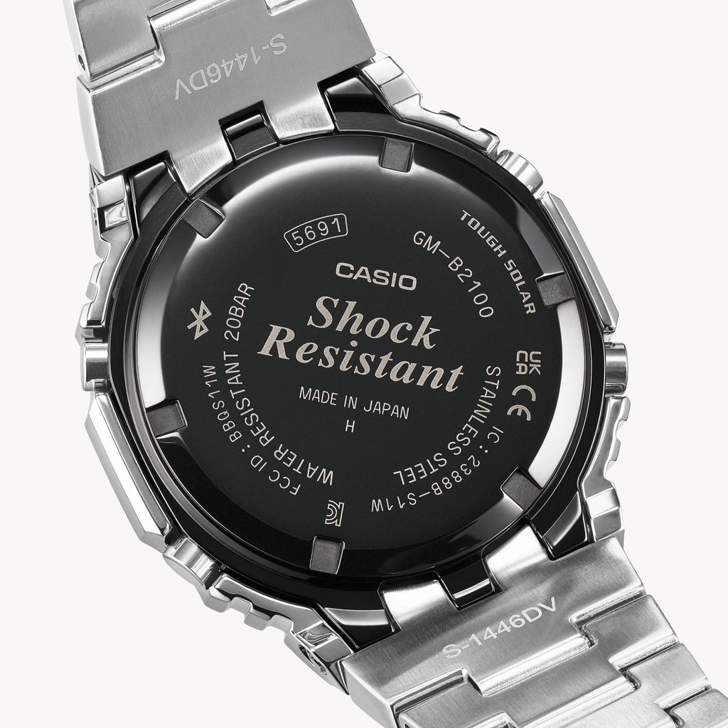 Casio Men's Stainless Steel Blue Dial Watch, Silver | Gm-B2100ad-2aer