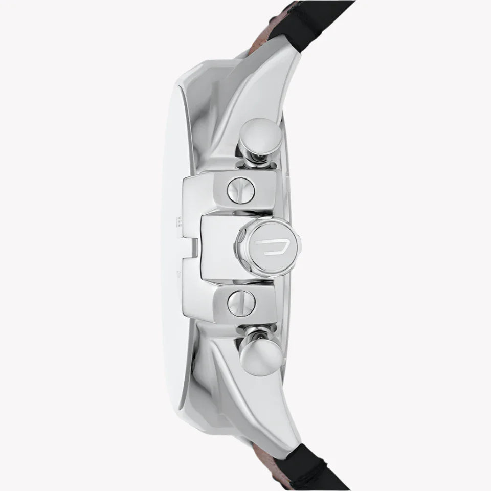 Diesel Men's Silver Stainless Steel, Brown Leather | Dz4599 by i-watch