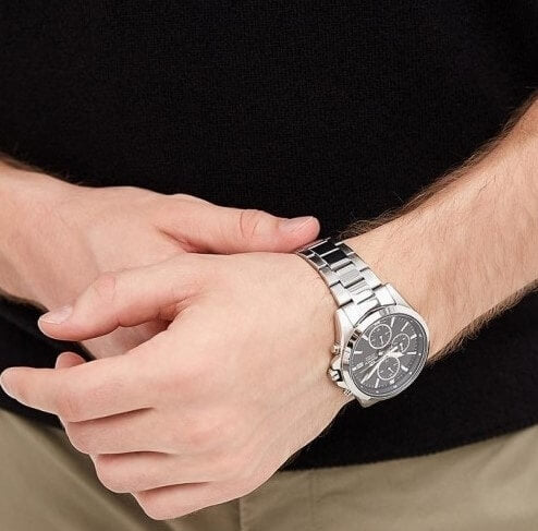 Edifice Men's Silver Stainless Steel, Black Dial | Efv-560d-1avuef by i-watch