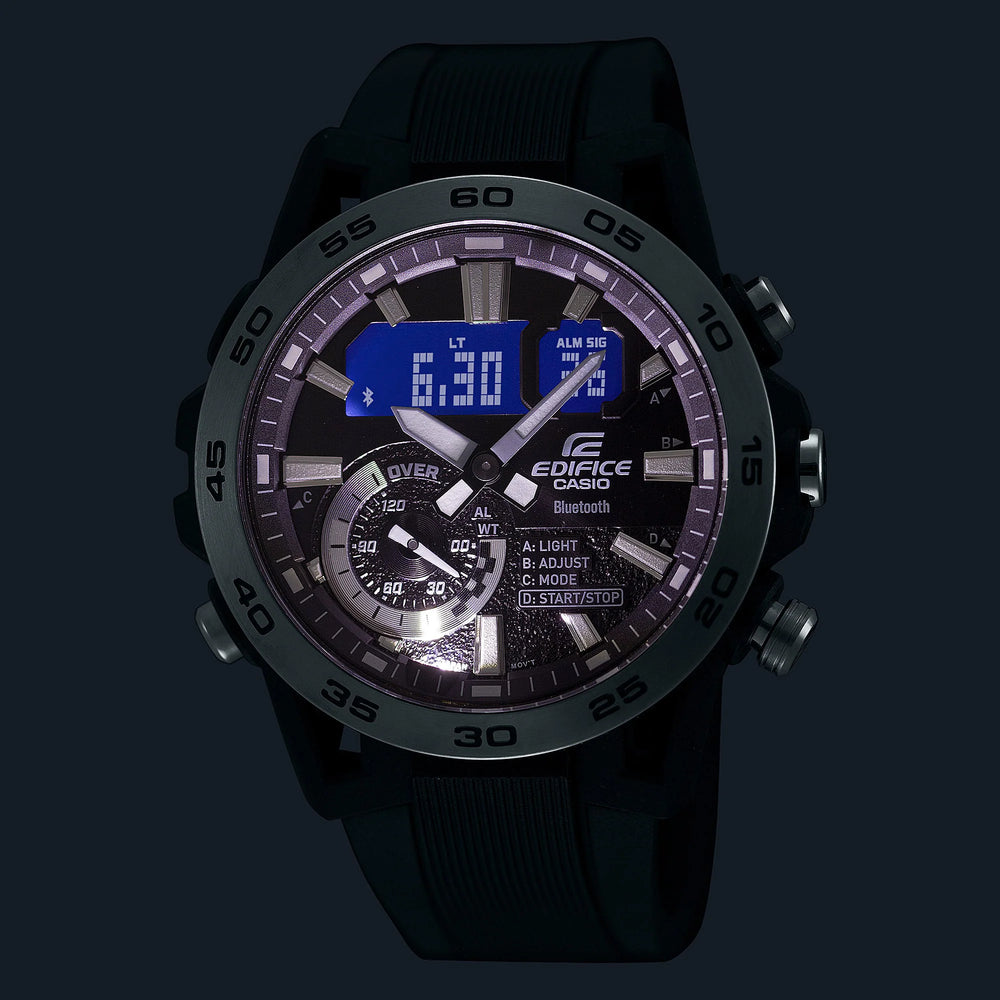 Edifice Men's Black Watch, Composite Case | Ecb-40p-1aef by i-watch