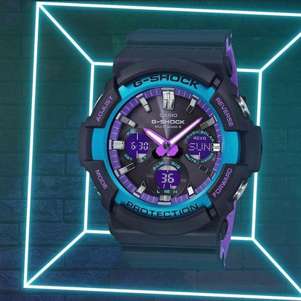 Casio G-Shock Gas-100bl-1adr - Tough Luxury For Modern Adventurers Men's Watch With Black Resin BAnd and Digital Dial by i-watch