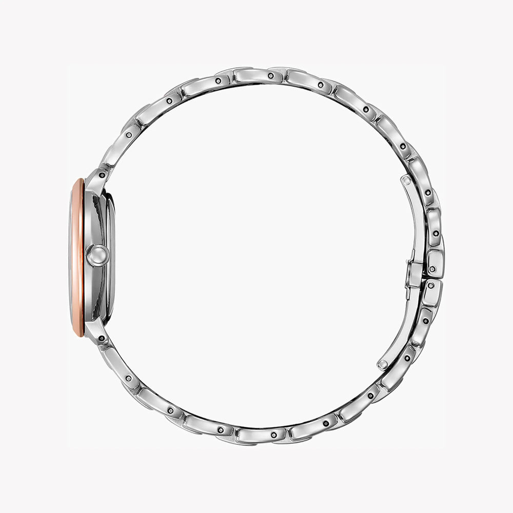 Citizen Women's Rosegold Stainless Steel Watch, Silver Band | Em0924-85y by i-watch