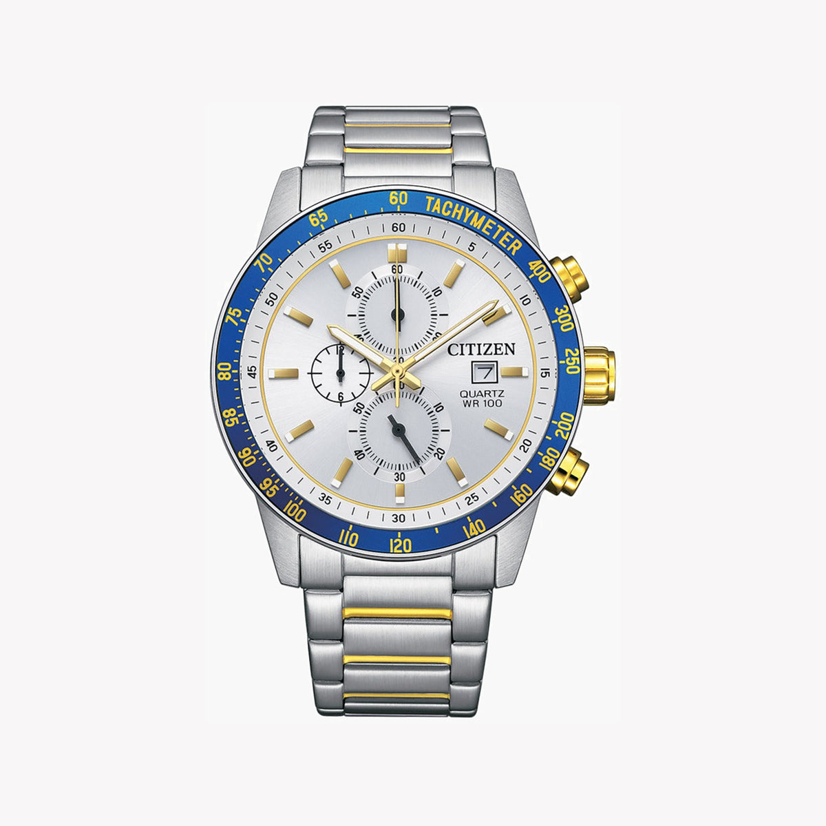 CITIZEN AN3686-53A - STRIKING BLUE DIAL MEN'S WATCH WITH CHRONOGRAPH & STAINLESS STEEL BAND