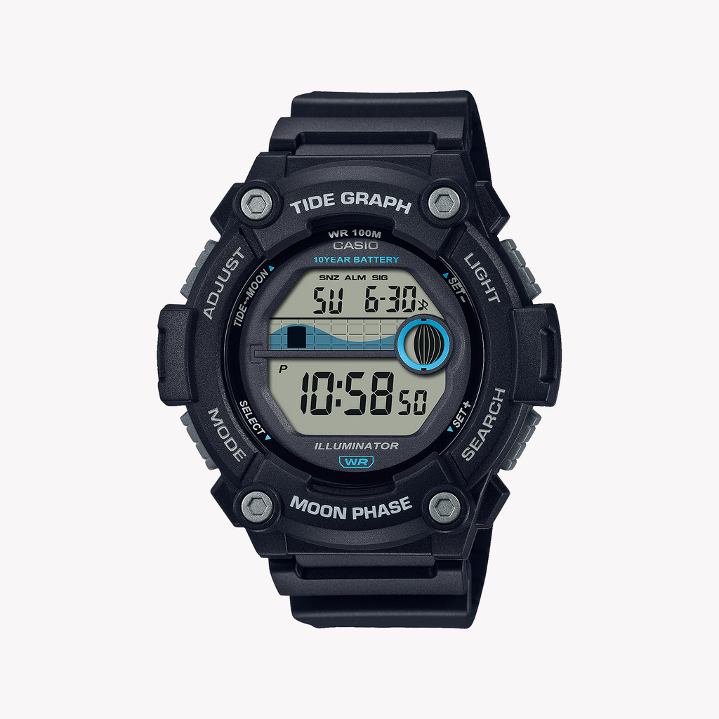 CASIO WS-1300H-1AVDF ADVENTURER - RUGGED SPORTY MEN'S WATCH WITH BLACK RESIN BAND & DIGITAL DISPLAY