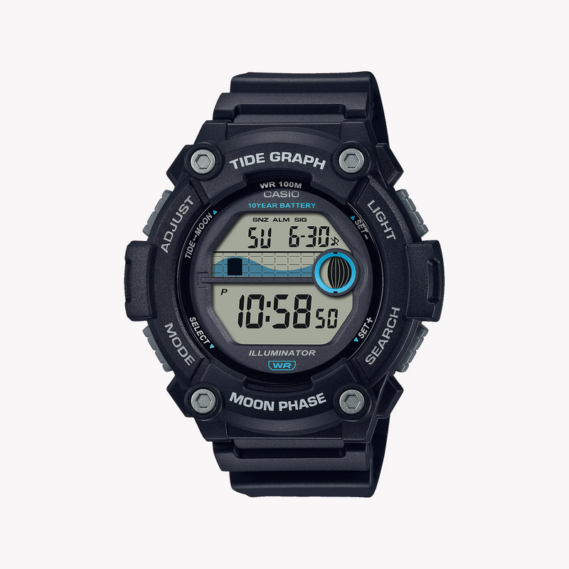 Casio Ws-1300h-1avdf Adventurer - Rugged Sporty Men's Watch With Black Resin Band & Digital Display by i-watch