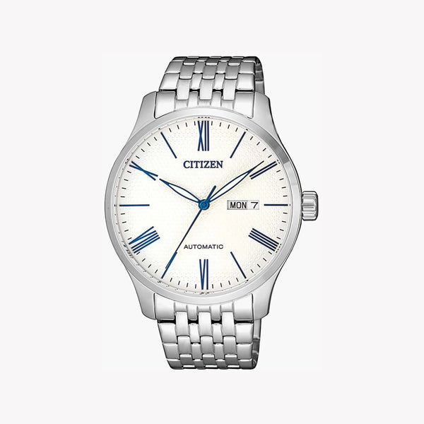 Citizen Men's Silver Stainless Steel Watch, White Dial | Nh8350-59b by i-watch