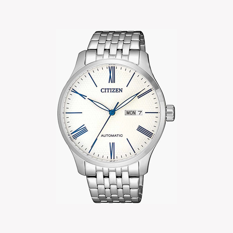 Citizen Men's Silver Stainless Steel Watch, White Dial | Nh8350-59b by i-watch