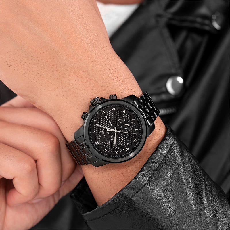 Police Men's Black Stainless Steel Watch, Black Dial | Pewjk0021504 by i-watch