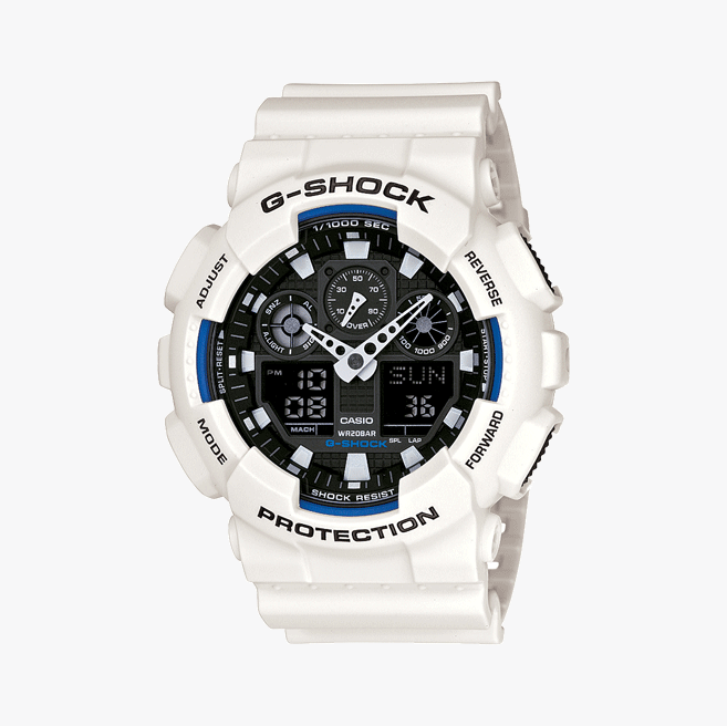 Casio G-Shock Ga100b-7a Stylish Endurance - Men's White Resin Watch For Adventure