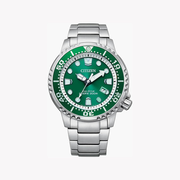 Citizen Men's Silver Stainless Steel Watch, Green Dial | Bn0158-85x by i-watch