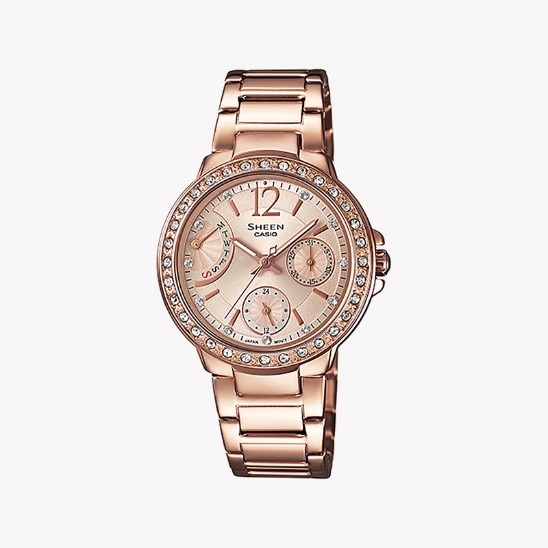 Casio She-3805pg-9audr Rose Gold Elegance - Sophisticated Women's Timepiece by i-watch