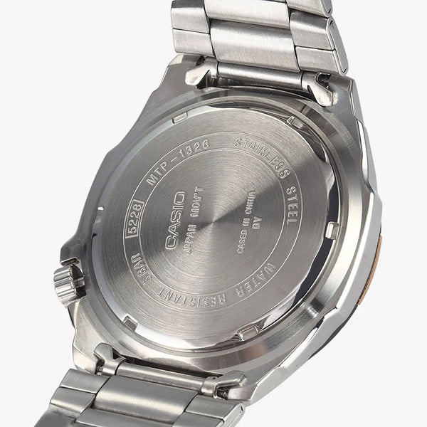 Casio Men's Silver Stainless Steel Watch, Elegant Design | Mtp-1326d-7a by i-watch