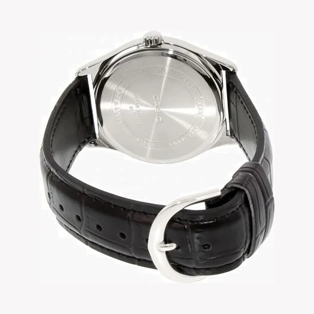 CASIO MTP-V004L-7AUDF - SPORTY ELEGANCE MEN'S WATCH WITH LEATHER BAND & WHITE DIAL-i-Watch-3