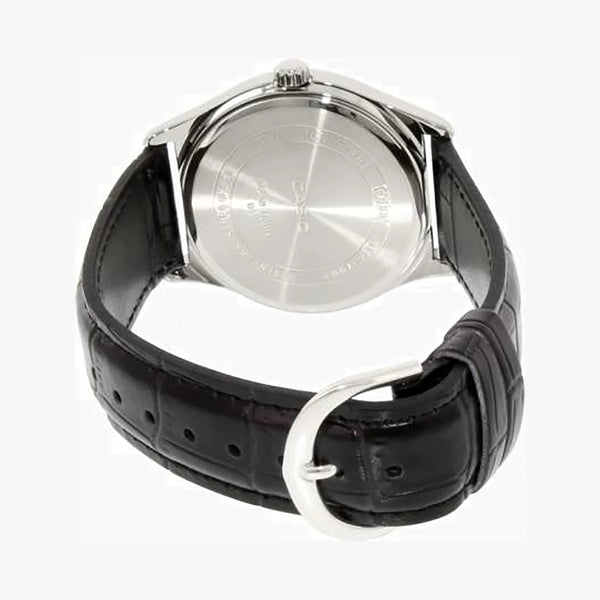 CASIO MTP-V004L-7AUDF - SPORTY ELEGANCE MEN'S WATCH WITH LEATHER BAND & WHITE DIAL-i-Watch-3