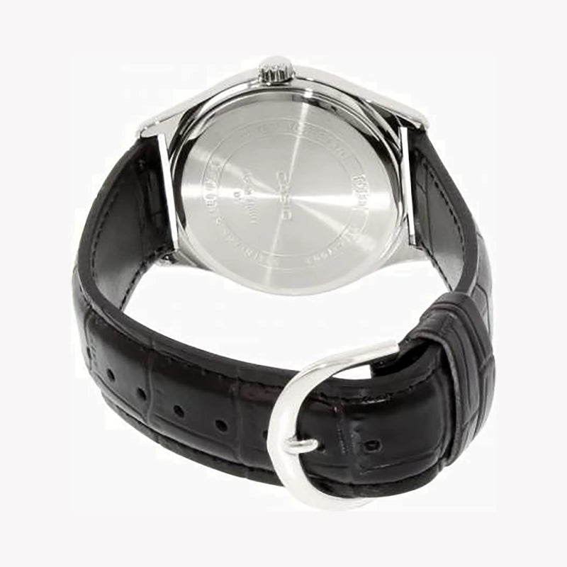 CASIO MTP-V004L-7AUDF - SPORTY ELEGANCE MEN'S WATCH WITH LEATHER BAND & WHITE DIAL-i-Watch-3