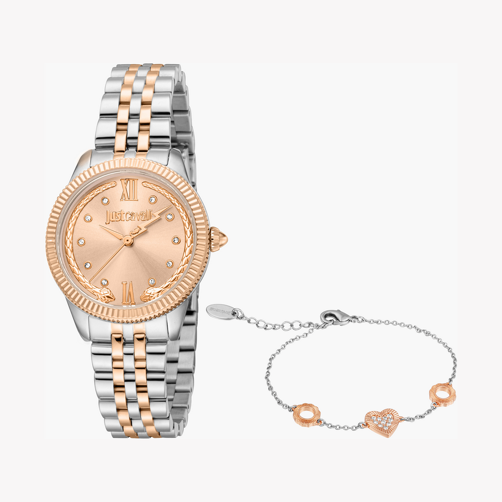 JUST CAVALLI JC1L315M0095 - STUNNING TWO-TONE ROSE GOLD & SILVER WOMEN'S WATCH-i-Watch-4