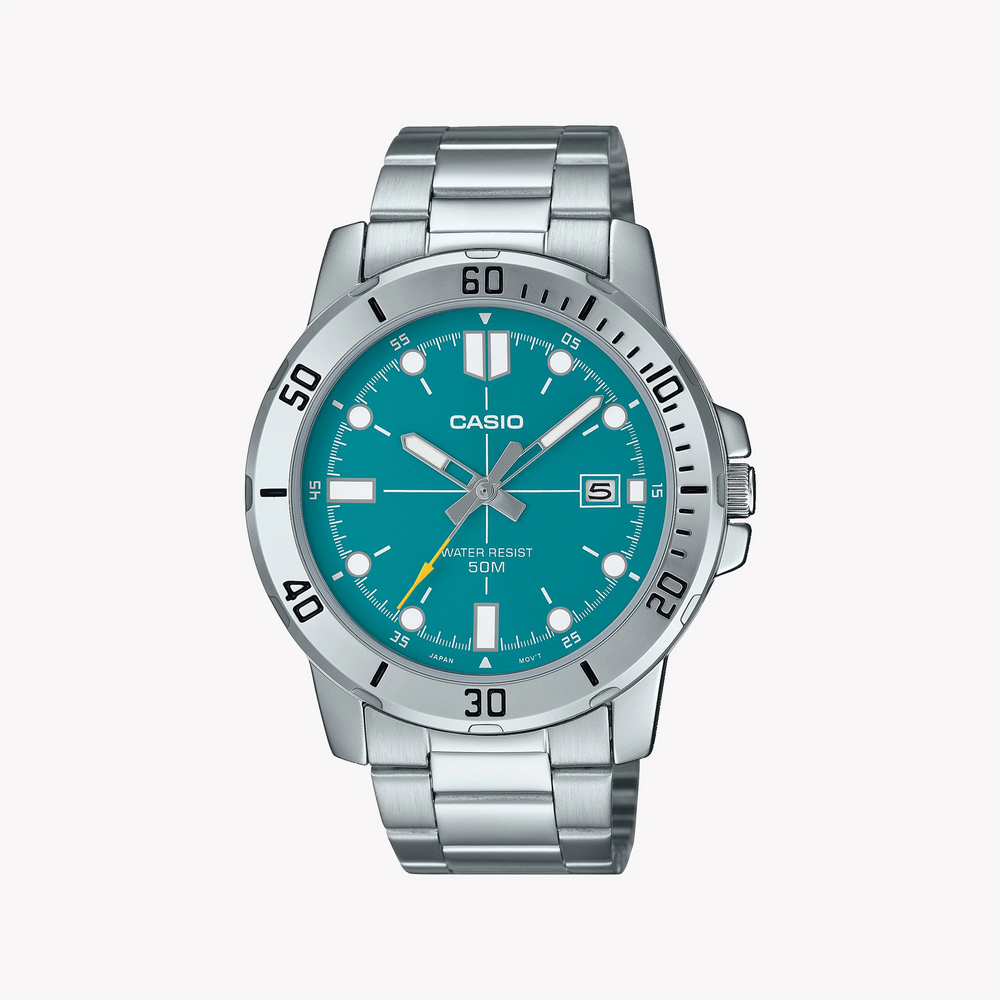 Casio Men's Stainless Steel Watch, Blue Dial | Mtp-Vd01d-3e2vudf by i-watch
