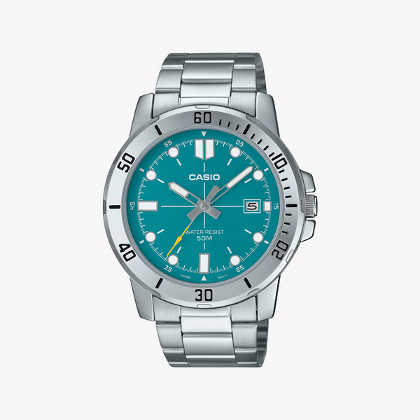 Casio Men's Stainless Steel Watch, Blue Dial | Mtp-Vd01d-3e2vudf by i-watch