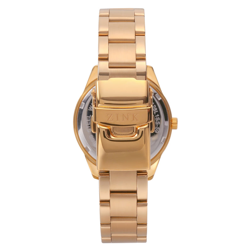 Zink Women's Watch With Gold Stainless Steel Case And Gold Stainless Steel Band by i-watch
