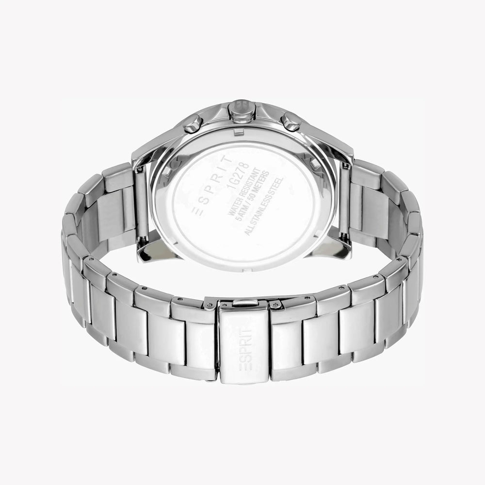 Esprit Men's Silver Stainless Steel Watch, Silver Dial | Es1g011m0075 by i-watch