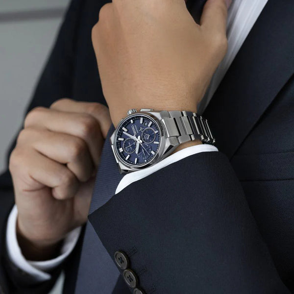 Seiko Astron Men's Silver Stainless Steel, Blue Dial | Ssh161 by i-watch
