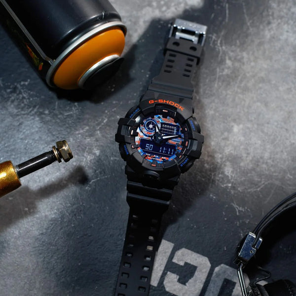 Casio G-Shock Ga-700ct-1adr - Rugged Urban Elegance Men's Watch With Black Resin Band & Digital Dial by i-watch