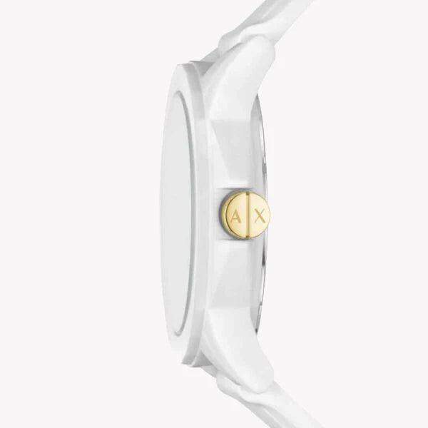 Armani Exchange Women's White Silicone Watch, Quartz | Ax7126set by i-watch
