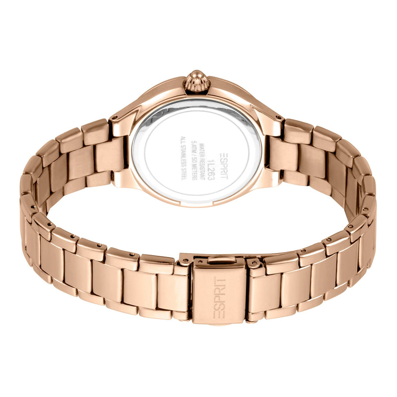Esprit Women's Watch With Rose Gold Stainless Steel Case And Rose Gold Stainless Steel Band by i-watch