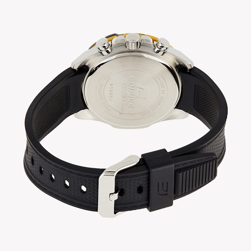 CASIO EDIFICE EFR-566PB-1AVUDF - BOLD BLACK DIAL & STYLISH SILVER CASE Men's Watch-i-Watch-2