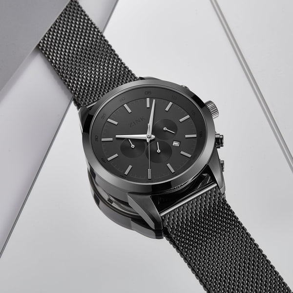 Zink Zk134g2ms-37 Black Elegance - Timeless Men's Stainless Steel Watch by i-watch